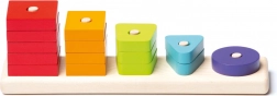 CUBIKA sortarea formelor – puzzle din lemn, 16 piese