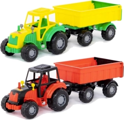 Tractor din plastic cu remorcă pentru copii