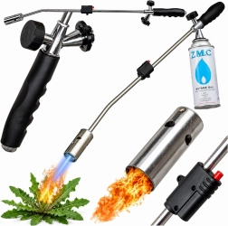 Arzător pe gaz pentru buruieni cu tub lung de 80 cm, pentru cartuș