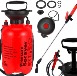 Pulverizator de grădină sub presiune 5 l, cu lance lungă și curea