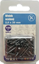 Cuie din oțel 20 × 2,0 mm (100 buc.)