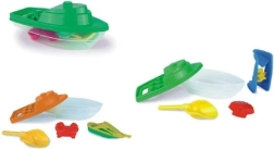 Barcă de plastic cu set de plajă pentru copii – Portocaliu