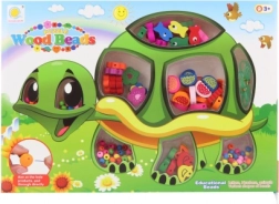 Mărgele din lemn broască țestoasă – set pentru înșirat