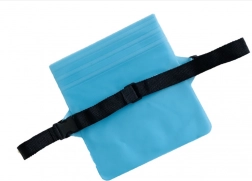 Borsetă impermeabilă și husă de brâu – albastru deschis