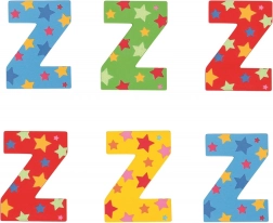 Literă mare din lemn cu stea