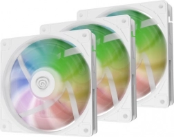 set de trei ventilatoare genesis oxal 120 argb alb