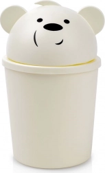 Coș de gunoi cu ursuleț 1,5 l, crem