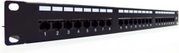 Patch panel 19" cu 24 porturi, categorie 6, tip U/UTP