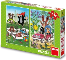 Puzzle Dino Krtek – aventuri vesele 2×48 piese