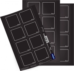 Etichete autocolante pentru borcane, negre, 24 buc