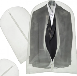 Husă de protecție pentru haine 60 × 100 cm cu fermoar – Transparent 60×120