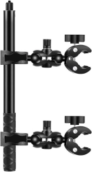 Suport pentru motocicletă/bicicletă PULUZ cu două cleme și băț selfie de 150 cm