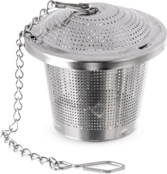 Sită de ceai din inox cu lanț, 4,5 cm