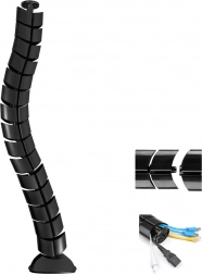 Organizator de cabluri pentru birou MACLEAN negru