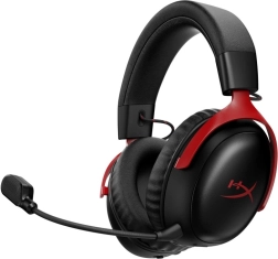 Căști de gaming wireless HyperX Cloud III S negru‑roșu