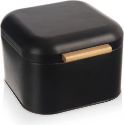 Cutie de pâine din metal negru 21,5 × 20 × 14,5 cm