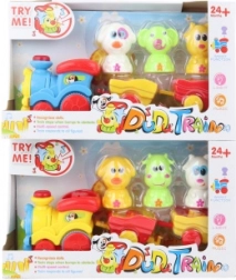 Trenuleț amuzant cu animăluțe pe baterii