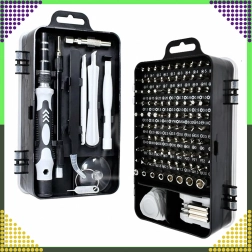Set de șurubelnițe de precizie 118 în 1 cu biți magnetici TORX și accesorii