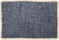Suport de masă dreptunghiular 45 × 30 cm, albastru închis cu margine bej