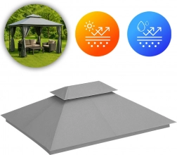 Acoperiș de rezervă pentru foișor de grădină 3x4 m gri MultiGarden