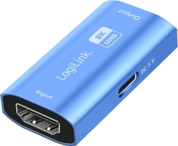 Repeater HDMI 8K/60Hz HDCP2.3, aluminiu albastru