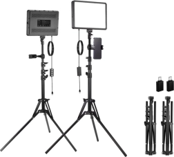 Neewer BP300 set de studio cu două lumini LED, stative și suporturi pentru telefon