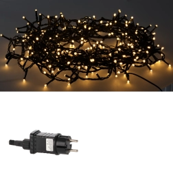 Ghirlandă luminoasă LED cu 1000 de diode, lumină albă caldă și efect flash rece, 50 m