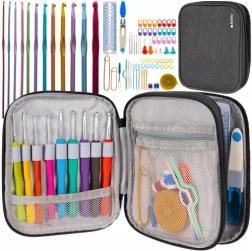 Set croșete pentru croșetat 86 buc de la Ruhhy