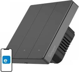 Intrerupător inteligent de perete Sonoff M5 cu WiFi 3-canale