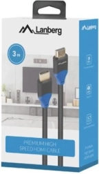 LANBERG cablu HDMI 2.0 3 m, 4K, complet din cupru, negru