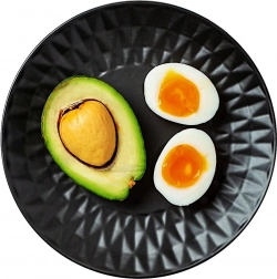 Farfurie de desert neagră din ceramică 20 cm SOHO