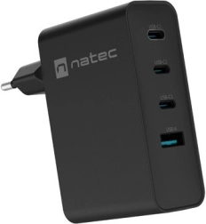 Încărcător de rețea Natec Ribera GaN 3xUSB-C + 1x USB-A 100W negru