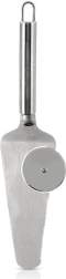 Orion spatulă din inox cu tăietor pentru pizza 28 cm