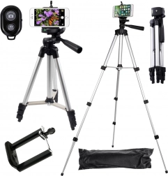 Trepied pentru telefon cu telecomandă Bluetooth 4 în 1