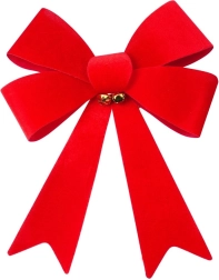 Fundă decorativă de Crăciun din catifea, 35 × 46 cm, cu clopoței aurii