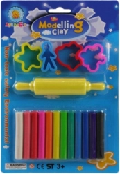 Set de modelat pentru copii – 12 culori cu mini‑sucitor și forme