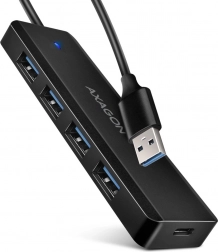 AXAGON HUE-C1A hub USB portabil cu 4 porturi 5 Gb/s cu alimentare USB‑C