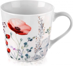 Cană din porțelan cu motiv de maci 430 ml