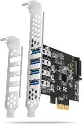 Controler PCIe USB 3.2 Gen 1 cu 4 porturi, UASP, chipset Renesas, alimentare SATA