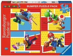 Puzzle 4×100 piese Super Mario