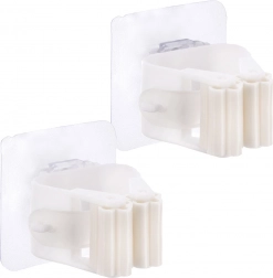 Suport autocolant pentru mop și mătură, set de 2 bucăți