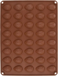 Formă din silicon pentru biscuiți în formă de nuci Sillinie, portocalie