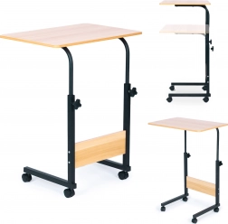 Masă mobilă pe role pentru laptop - maro ModernHome