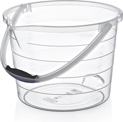 Găleată transparentă din plastic 10 l cu măsură și cioc de turnare