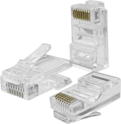Conector modular RJ45 CAT5e UTP contacte placate cu aur 100 buc