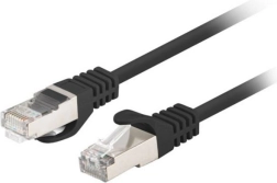 Patchcord cat.6 FTP 0,5m negru Fluke pachet de 10