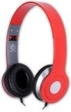 Căști stereo urbane roșii cu microfon