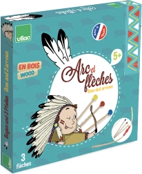 Set de tir cu arcul pentru copii din lemn, cu săgeți cu ventuze