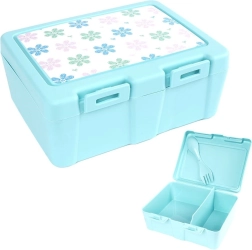 Cutie de prânz cu 2 compartimente și spork 1 l