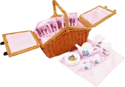 Coș de picnic Romantic – set de ceai pentru copii small foot (30 piese)